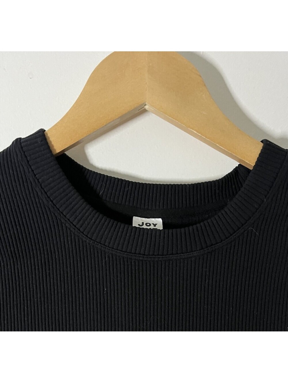 JoyLab Nylon Spandex Thick Ribbed Crop T-Shirt Women’s Size Large